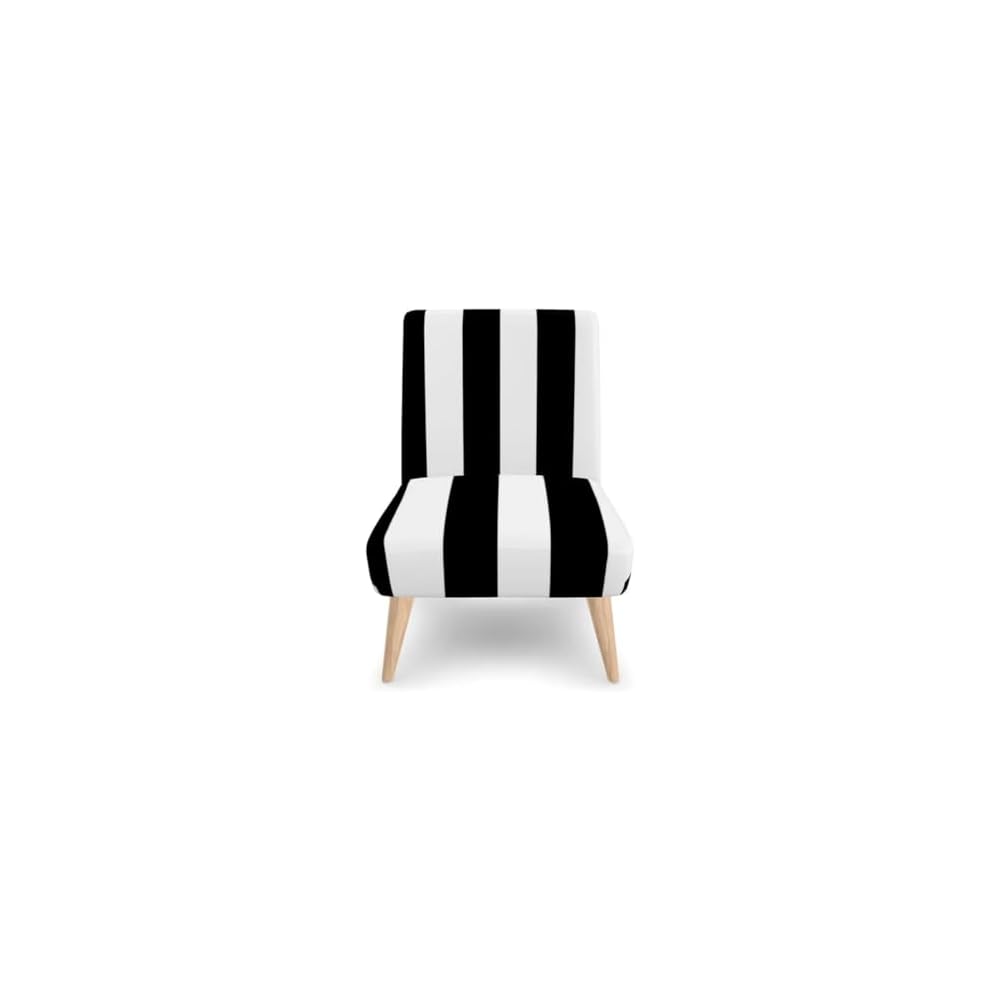 Chair Black White Stripes
