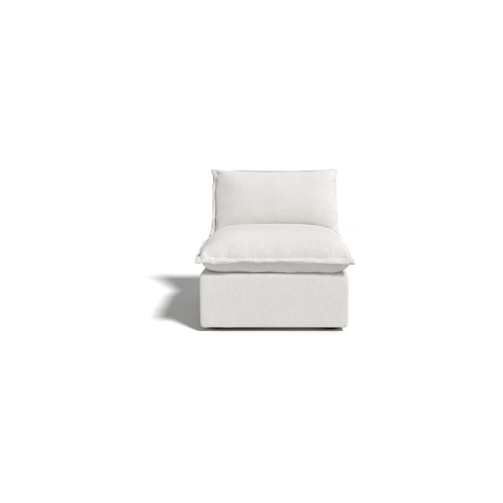 Linen Blend Cloud Couch Sectional for Living Room, Comfy Down Filled Cloud Modular Sectional Sofa, Modern Convertible Deep Seat Modular Couch Sleeper Sofa Bed, Removable & Washable Covers