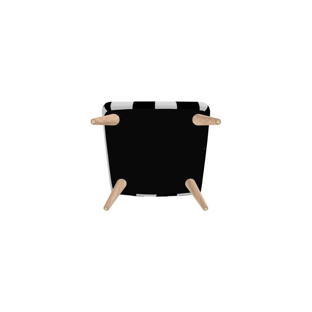 Chair Black White Stripes
