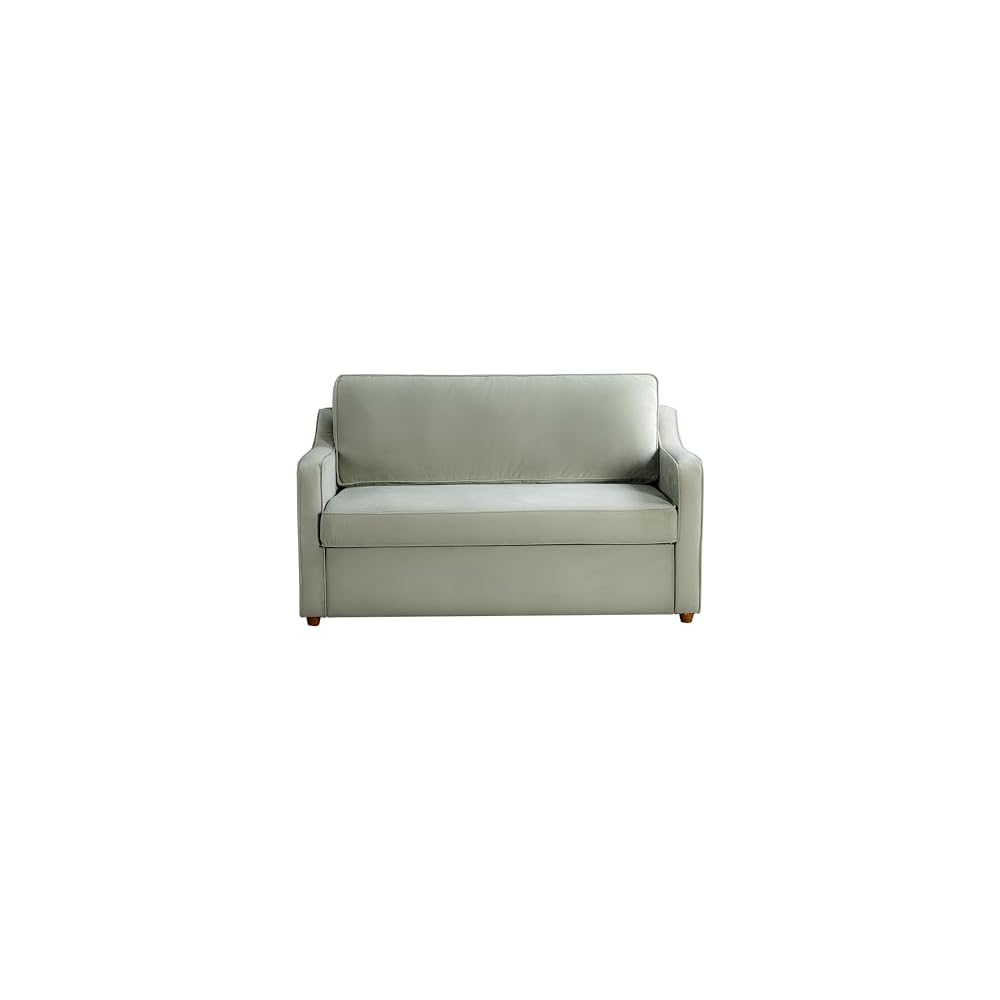 ® Santa Cruz 62.2" Convertible Loveseat, Full-Size, Recessed Track Arms, Dream Coil® Comfort, Fingerguard® Pinch Point Protection, Soft Velvet Fabric, Sage