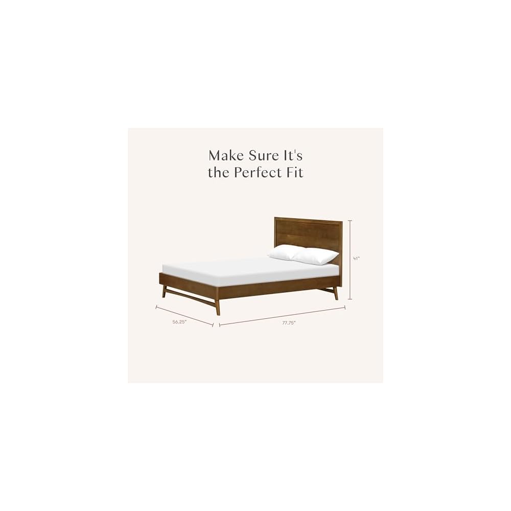 Palma Full Size Bed Frame with Headboard in Walnut