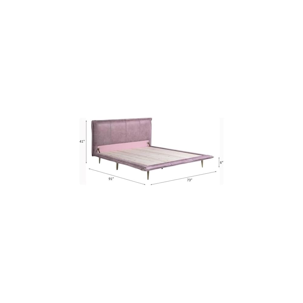 Metis Queen Bed in Pink