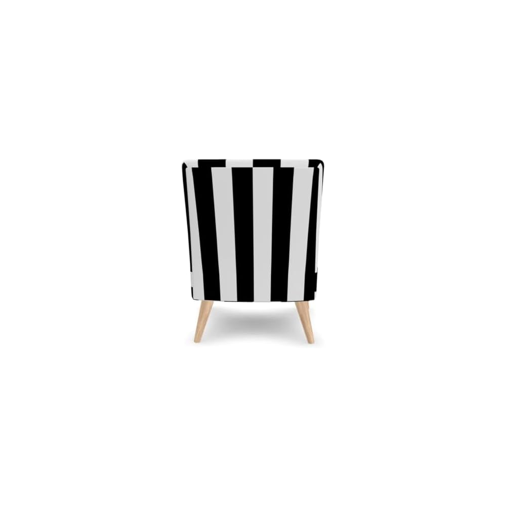 Chair Black White Stripes