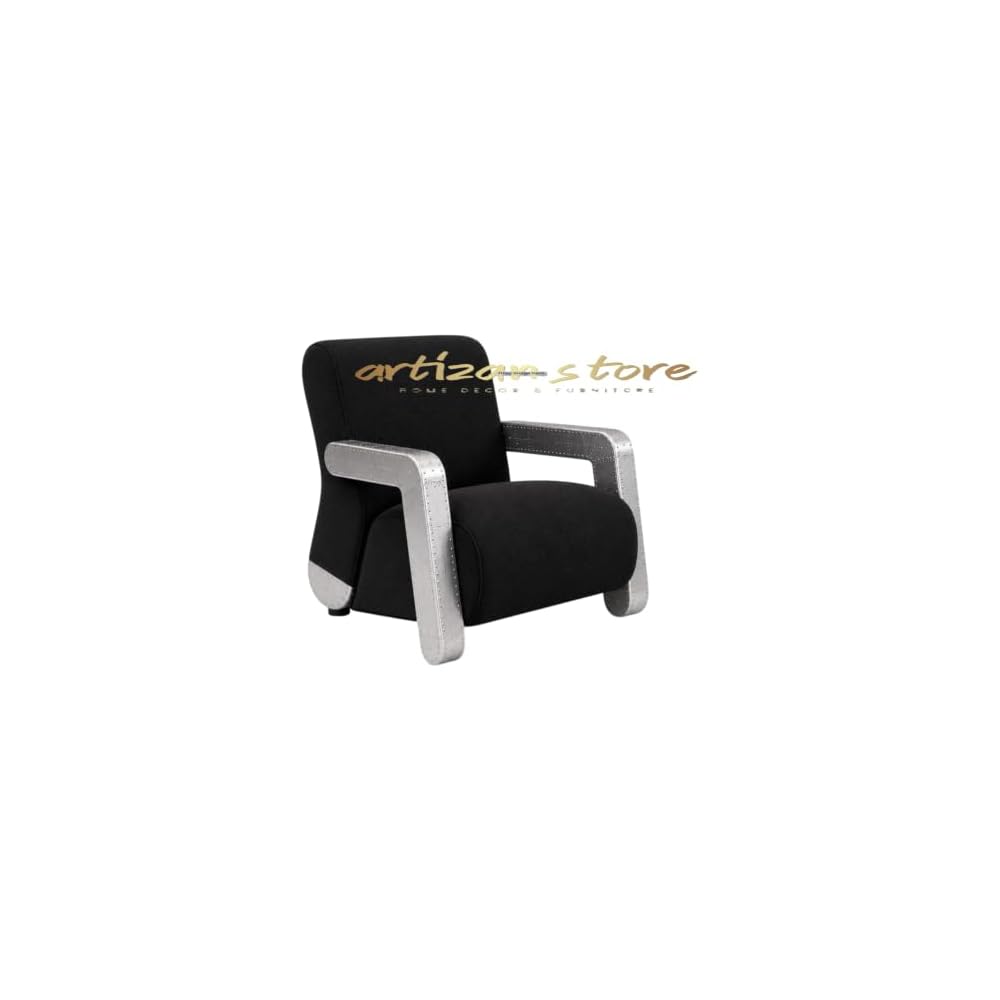 Aviator Accent Chair | Aircraft Aluminum Lounge Armchair | Industrial Sofa