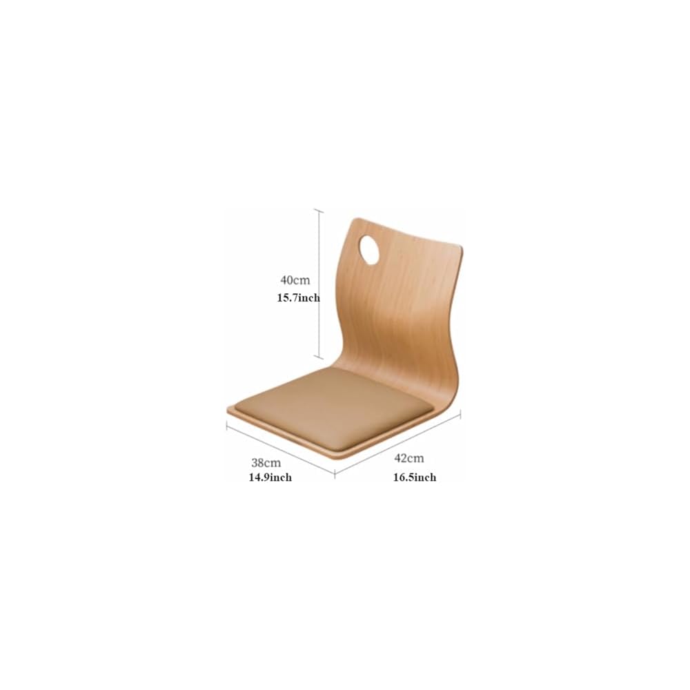 LSLYTQ Floor Chair, Chair with Back Support, Meditation Floor Sitting Chair Legless Lazy Sofa Chair, Bay Window Balcony Living Room Tea Room Chair Floor Seat Meditation Chair