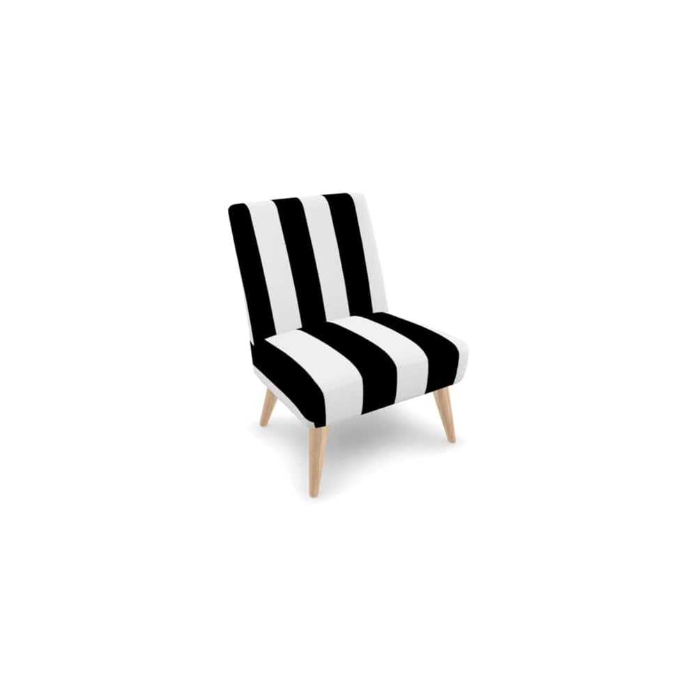 Chair Black White Stripes