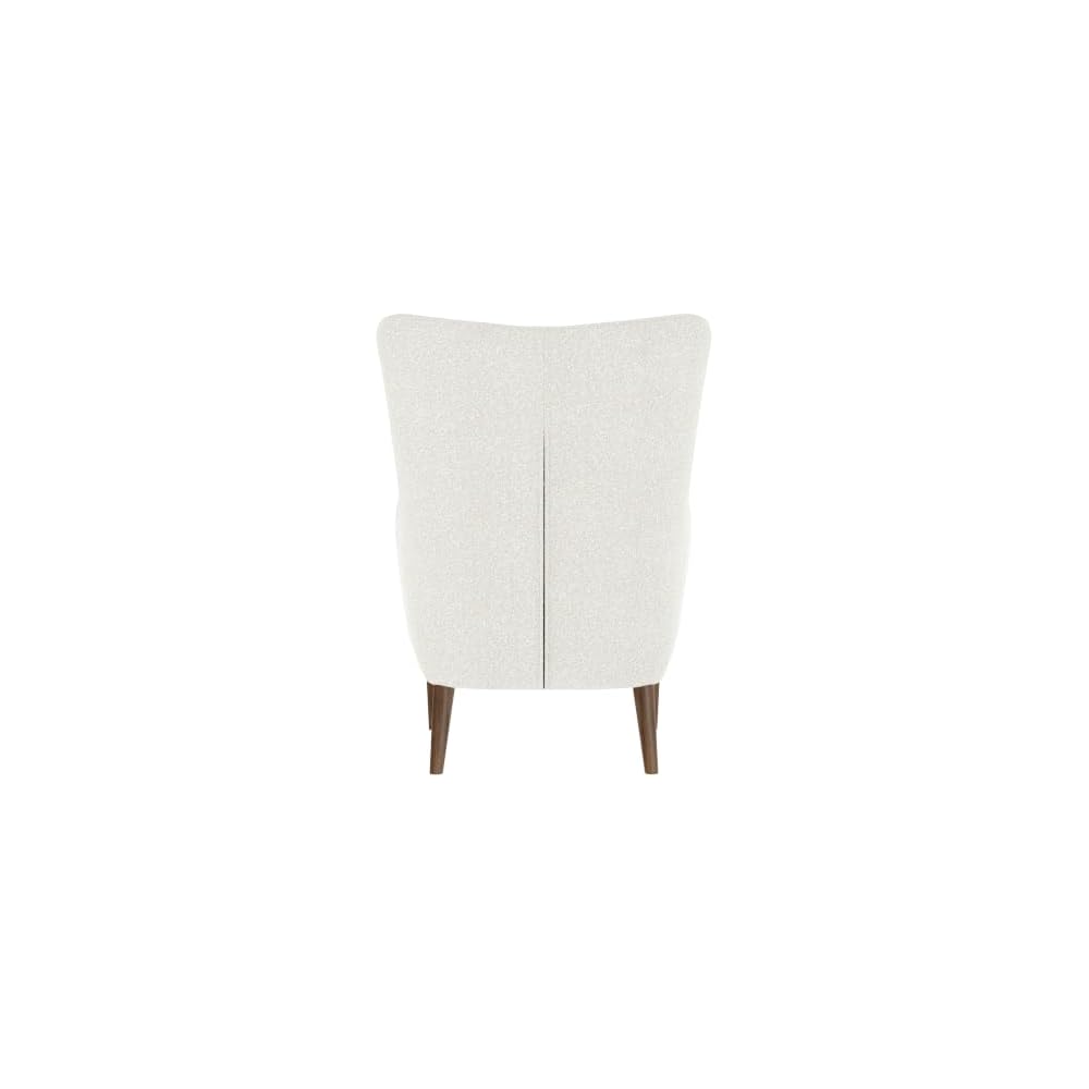 Traditional Wingback Accent Chair, Off-White