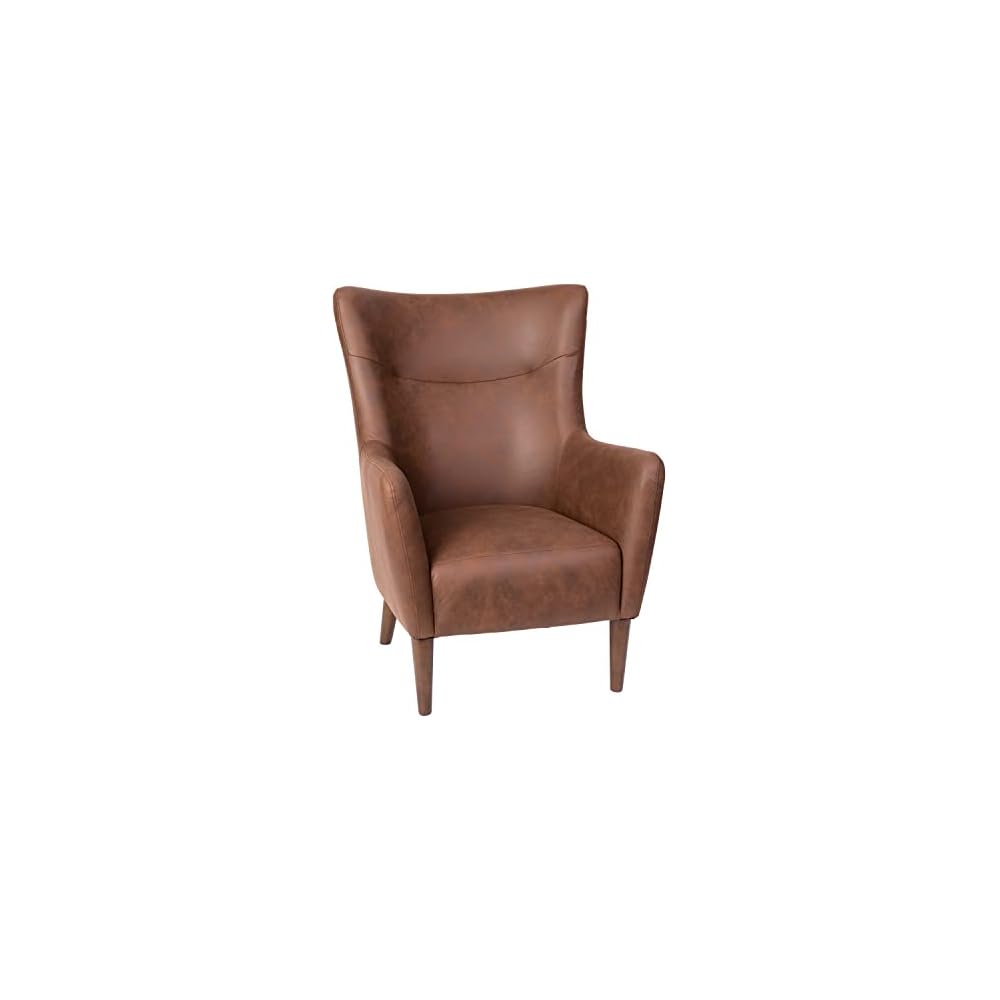 Traditional Wingback Accent Chair, Off-White