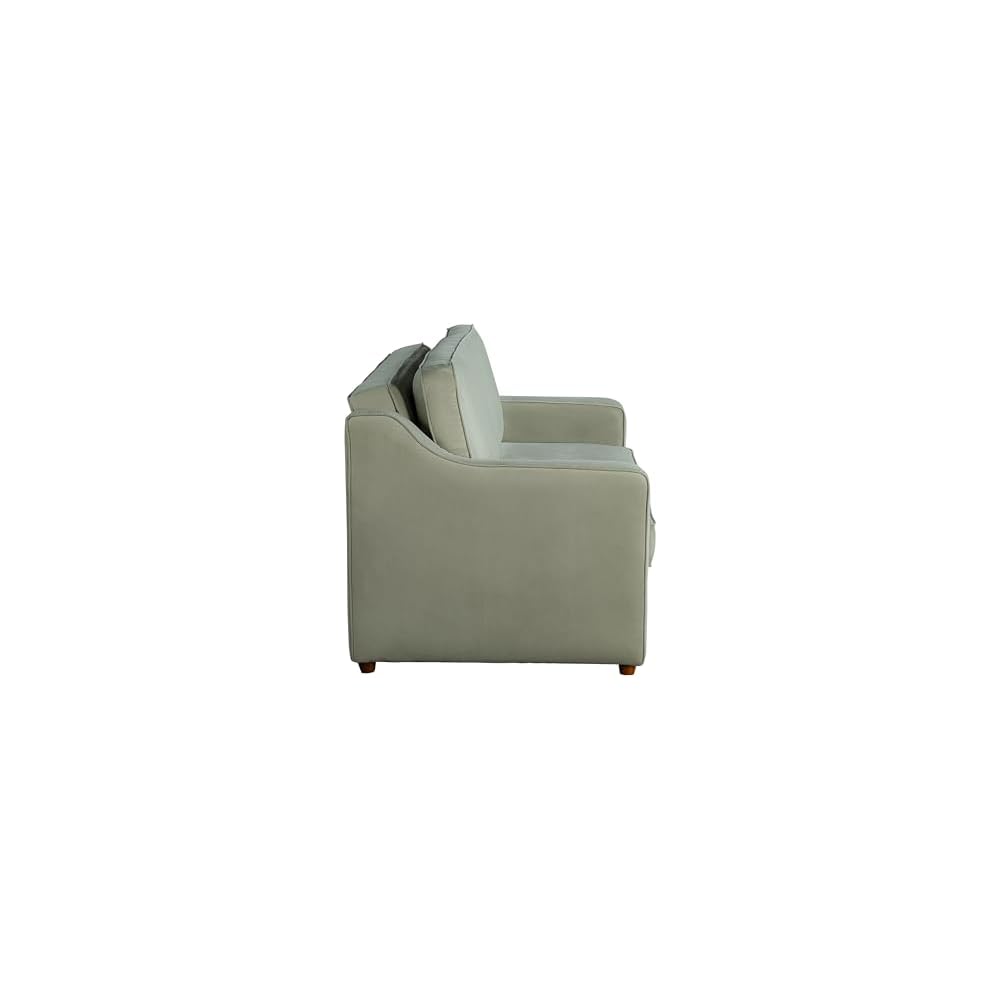 ® Santa Cruz 62.2" Convertible Loveseat, Full-Size, Recessed Track Arms, Dream Coil® Comfort, Fingerguard® Pinch Point Protection, Soft Velvet Fabric, Sage