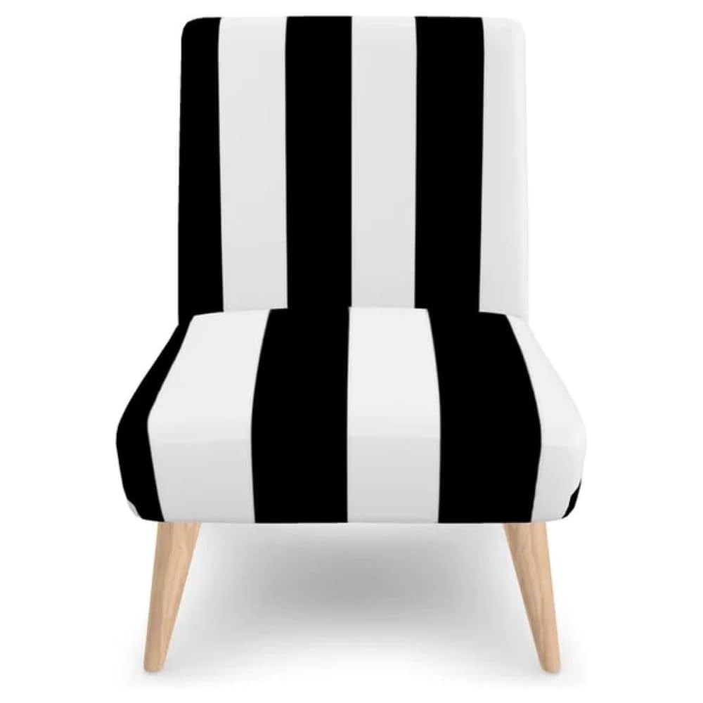 Chair Black White Stripes