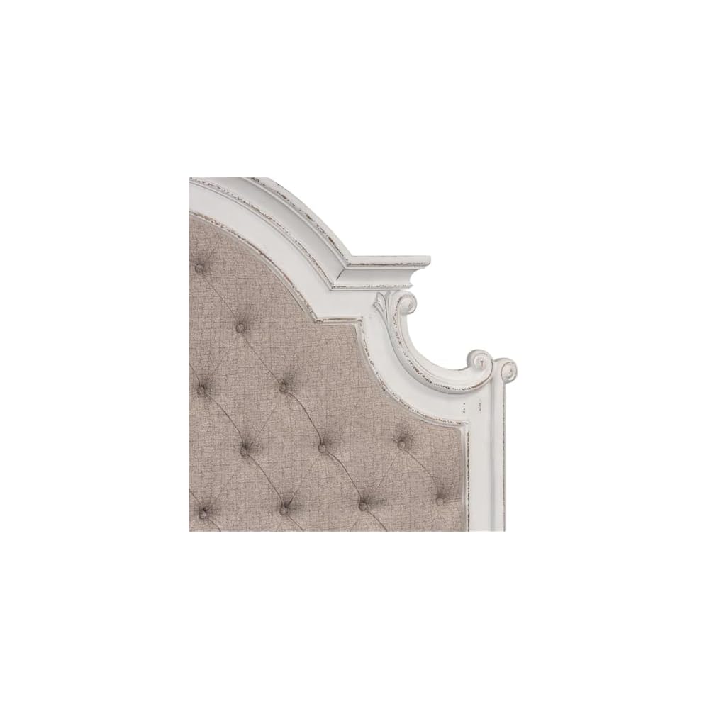 Liberty Furniture Industries Magnolia Manor King Upholstered Bed, White