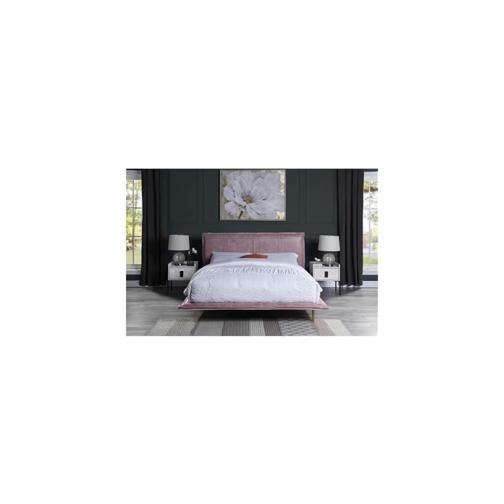 Metis Queen Bed in Pink