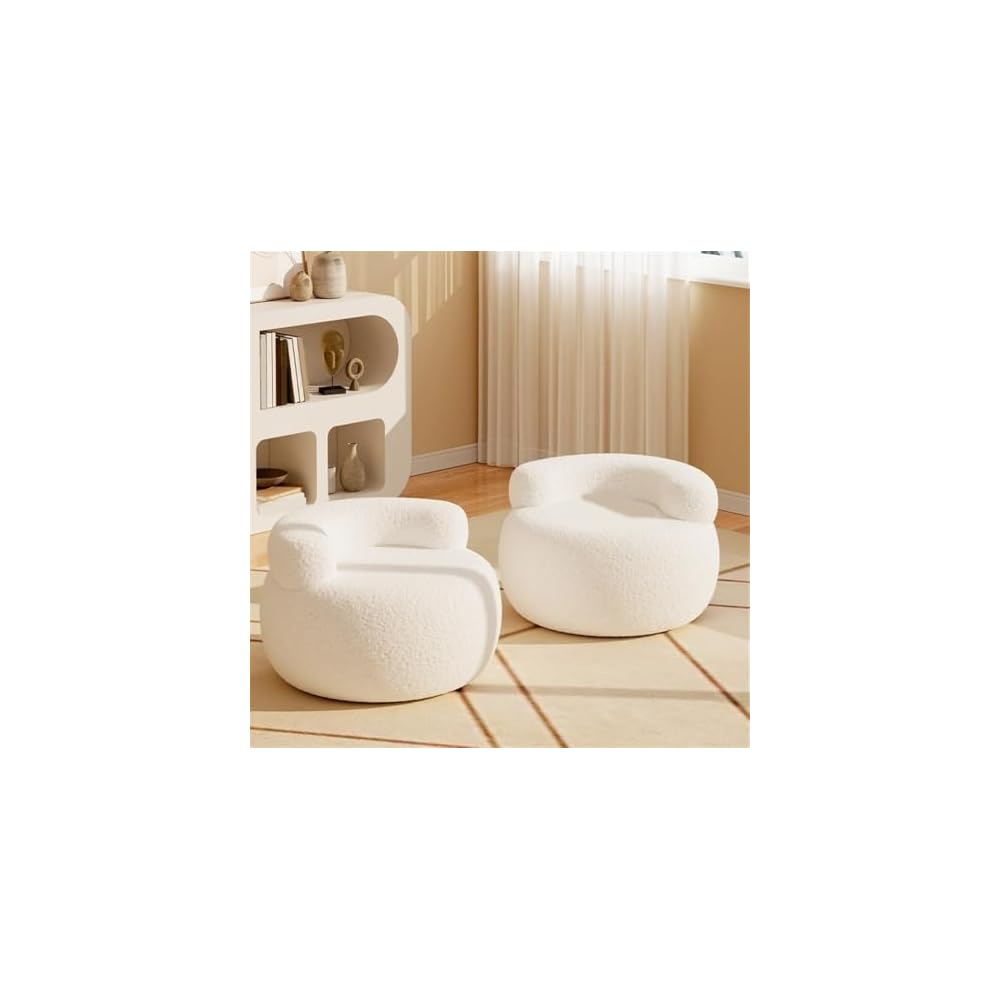 Sofa Stool, Round Sofa Stool with Backrest, Bedroom Chair, Upholstered Seat, Suitable for Living Room, Bedroom and Study Room(Gray)