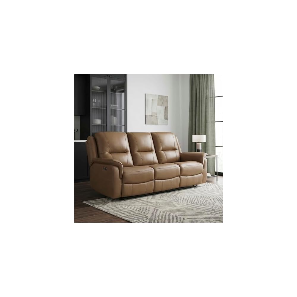 Top Grain Leather Match Power Reclining Chair, Brown