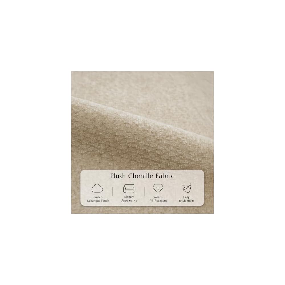L Shaped Couch, Small Corner Sectional Sofa, Beige