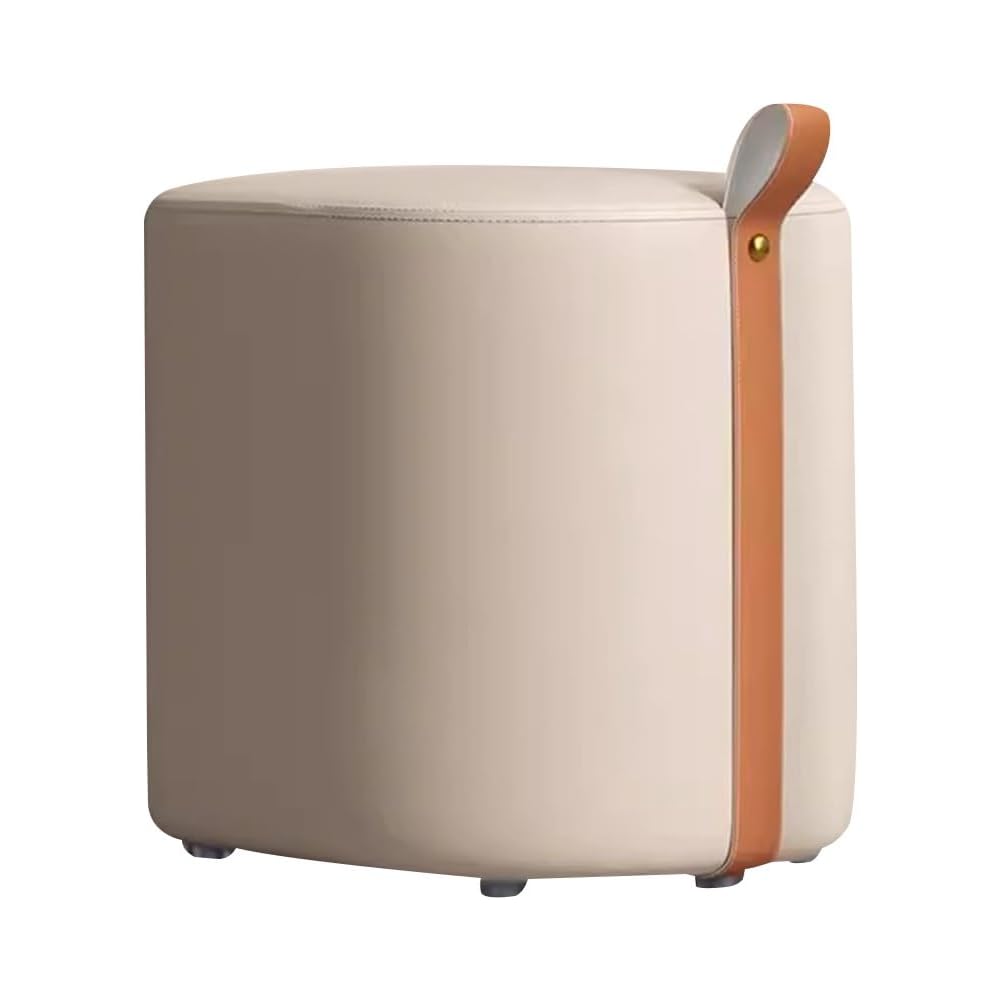 Makeup Stool Dresser Chair for Girls Bedroom Light Luxury Scandinavian Style Shoe Bench and Foot Stool for Living Room Khaki Small Square Stool Short Chair