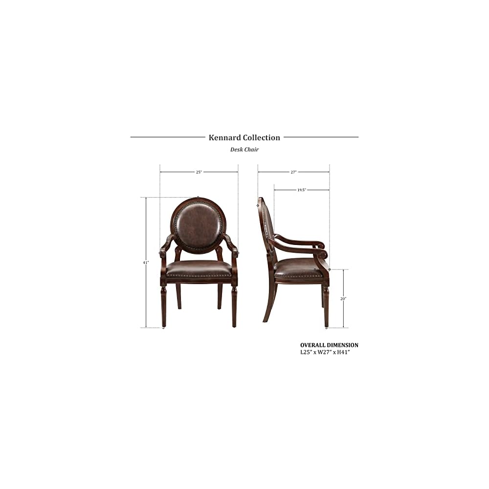 Kennard Accent Chair, Dark Brown