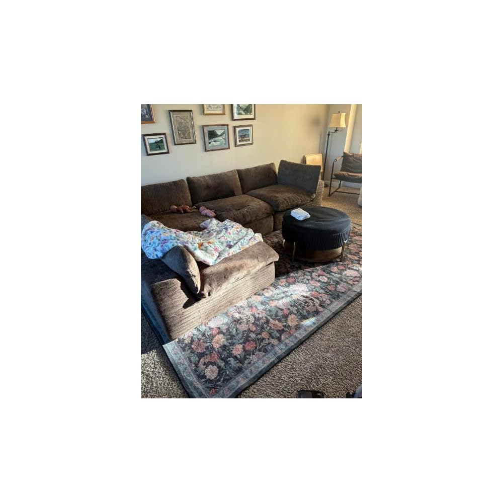 120" Cloud Sectional Couches for Living Room | Oversized Boneless Modular Sofa with 4 Seat L-Shaped Design | Deep Seat Chenille Couch | Ivory White
