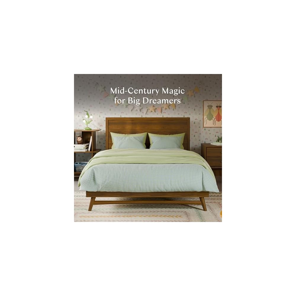 Palma Full Size Bed Frame with Headboard in Walnut