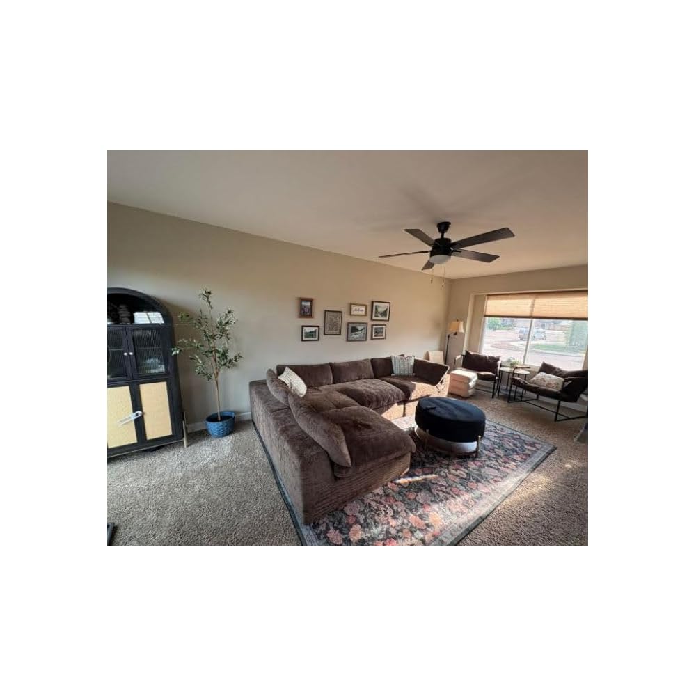 120" Cloud Sectional Couches for Living Room | Oversized Boneless Modular Sofa with 4 Seat L-Shaped Design | Deep Seat Chenille Couch | Ivory White