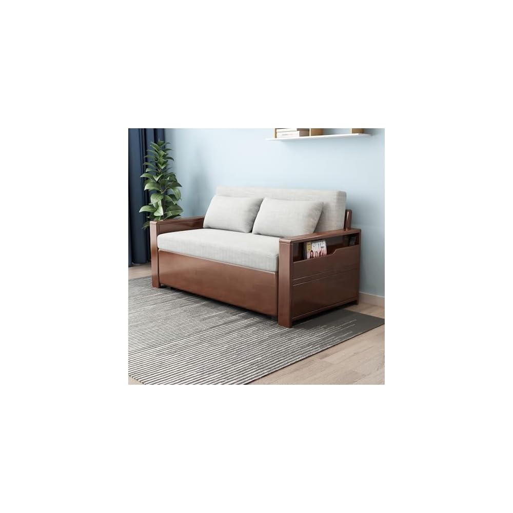 59" Grey 3-in-1 Convertible Sofa w/Stor & Rev Chaise, Solid Wooden Frame