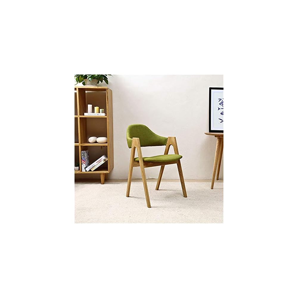 Renovation House Floor Chair Solid Wood Chair Chair Sofa Chair in Solid Wood Recliner for Bedroom Dining Living Room Office (Color : Black Size : 80 * 45 * 48cm)