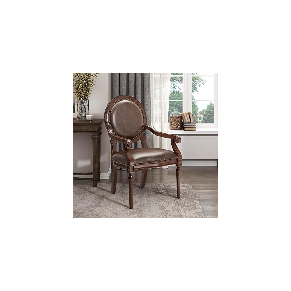 Kennard Accent Chair, Dark Brown