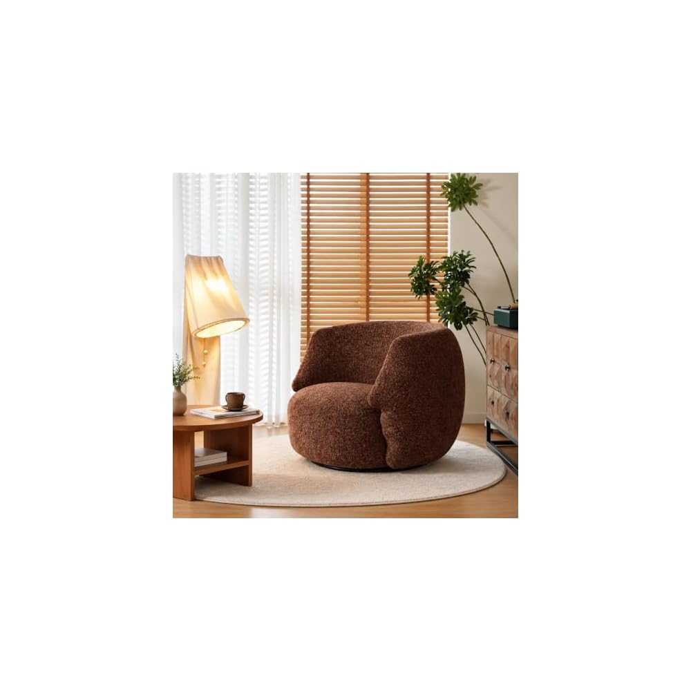 Brown Leather Tufted Wingback Chair with Rolled Arms and Wood Legs
