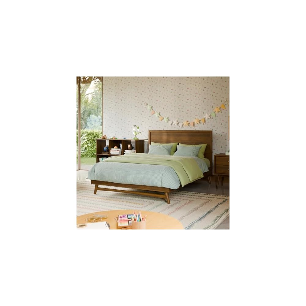 Palma Full Size Bed Frame with Headboard in Walnut
