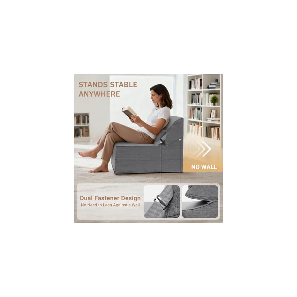 Folding Sofa Bed, Convertible Sleeper Chair, Foldable Boneless Futon Couch