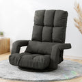 Iris Plaza YC-8013A-1 Swivel Chair with Armrest, Charcoal