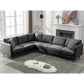 107" W L Shaped Sofa Set for Living Room, 5-Seat Sofa with Pillows