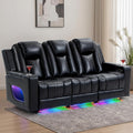 Power Recliner Sofa Set with LED Lights/Wireless Charging