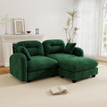 Cloud Couches for Living Room, Modular Sectional Sofa, 74" L-Shape Green
