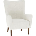 Traditional Wingback Accent Chair, Off-White