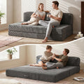 4-in-1 Folding Sofa Bed – Memory Foam Convertible Sleeper Chair with Pillow, No Assembly Required for Apartment, Guest Room, Camping