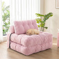 3-in-1 Folding Sofa Bed, Convertible Futon Chair Bed for Adults, Foldable Single Floor Sofa Sleeper with Pillow & Lumbar Support, Portable Floor Couch for Living Room, Bedroom, Dorm