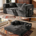 Futon Sofa Bed Boneless Couch for Living Room,Pull Out Couch with Sleeper Sofa,Day Bed Couch with Storage Pocket,Removable Corduroy with 2 Pillow