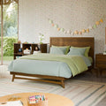 Palma Full Size Bed Frame with Headboard in Walnut