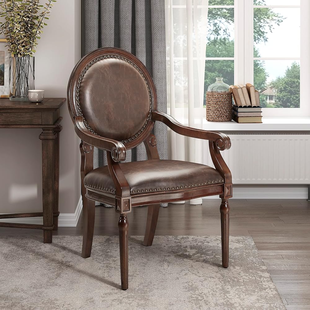 Kennard Accent Chair, Dark Brown